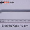 Daun Bracket Kaca 30 cm Tebal 3 mm Warna Chrome rajarakminimarket raja rak indonesia raja rak gudang raja rak toko