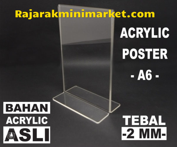 DISPLAY ACRYLIC TIPE DAA6 - AKRILIK POSTER UKURAN A6 - Image 2