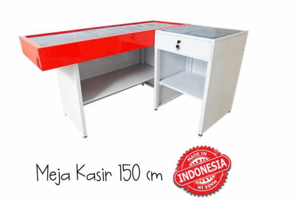 MEJA KASIR TOKO MINIMARKET SWALAYAN BAHAN BESI TIPE MK-05 | RAJA RAK TOKO