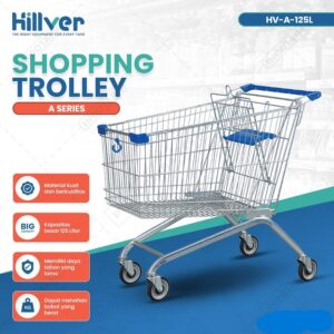 TROLLEY BELANJA SUPERMARKET 125 LITER HILVER TIPE HV-A-125L | TROLI - TROLY SHOPPING, JUAL KE SELURUH INDONESIA