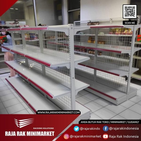 RAK INDOMARET | RAK SINGLE, DOUBLE DAN END GONDOLA TIPE RR-150, UKURAN TINGGI 120, 150, 180, 200 CM