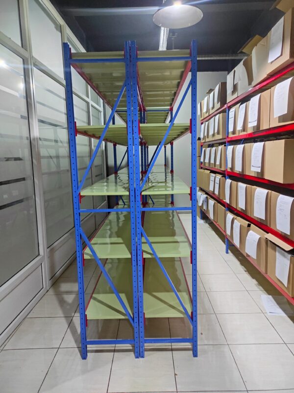 JUAL RAK BESI GUDANG SUSUN LIGHT DUTY SERBAGUNA TIPE C-150, KAPASITAS 150KG / LEVEL, UKURAN 200x38x200 CM, 5 LEVEL