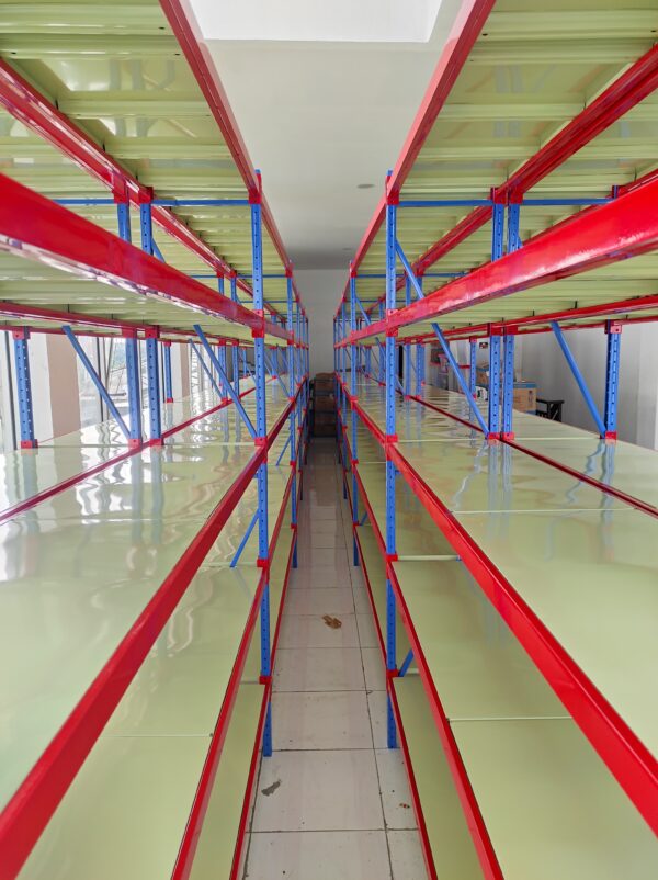 JUAL RAK BESI GUDANG SUSUN LIGHT DUTY SERBAGUNA TIPE C-150, KAPASITAS 150KG / LEVEL, UKURAN 200x38x200 CM, 5 LEVEL