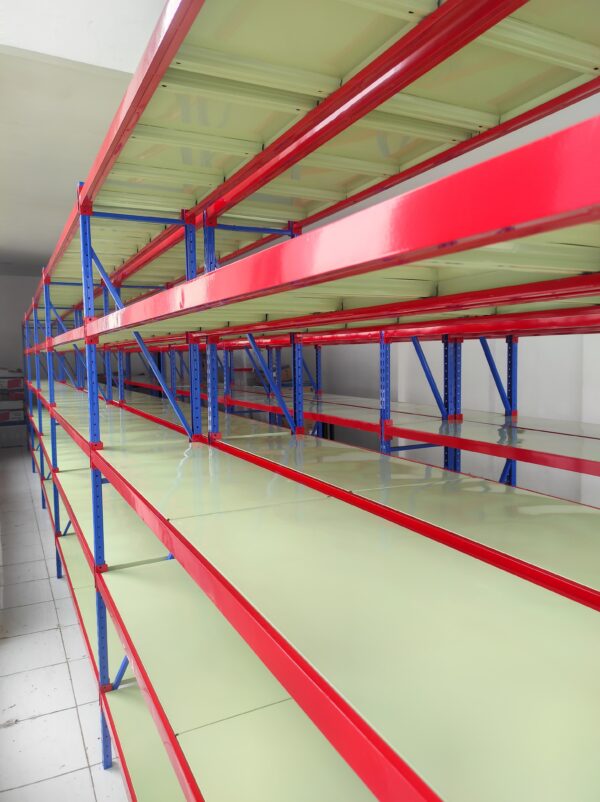 JUAL RAK BESI GUDANG SUSUN LIGHT DUTY SERBAGUNA TIPE C-150, KAPASITAS 150KG / LEVEL, UKURAN 200x38x200 CM, 5 LEVEL