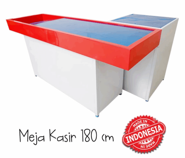 MEJA KASIR MINIMARKET TOKO SWALAYAN MODERN TIPE MK-05 SK-180 | RAJA RAK TOKO